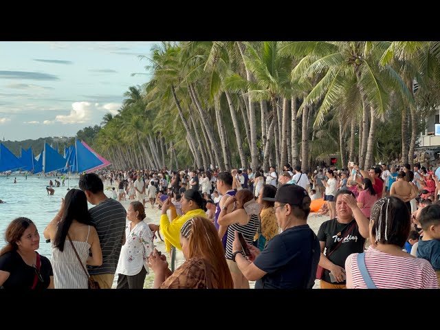 Look BORACAY Philippines | Today February 8 2025 | | White Beach | Walking Tour | Station 3 2 & 1