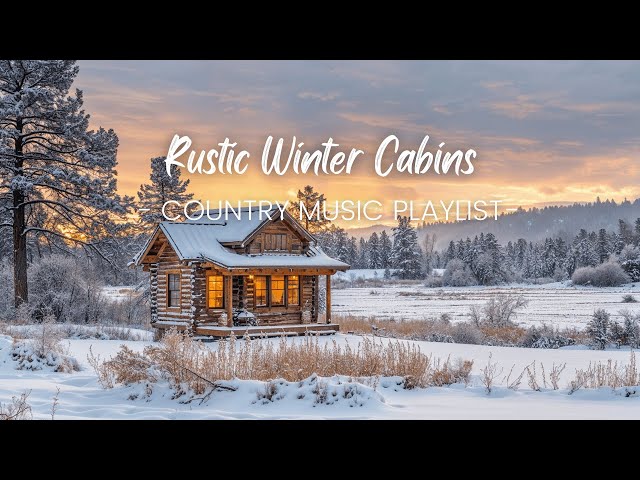 Rustic Winter Cabins | Relaxing Country Acoustic Music