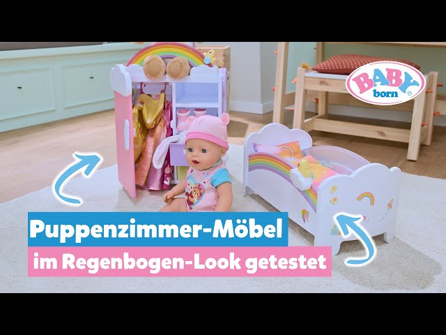 🛏️🌈 Bunter Spaß fürs Puppenzimmer: BABY borns Regenbogen Schrank & Regenbogen Bett | BABY born