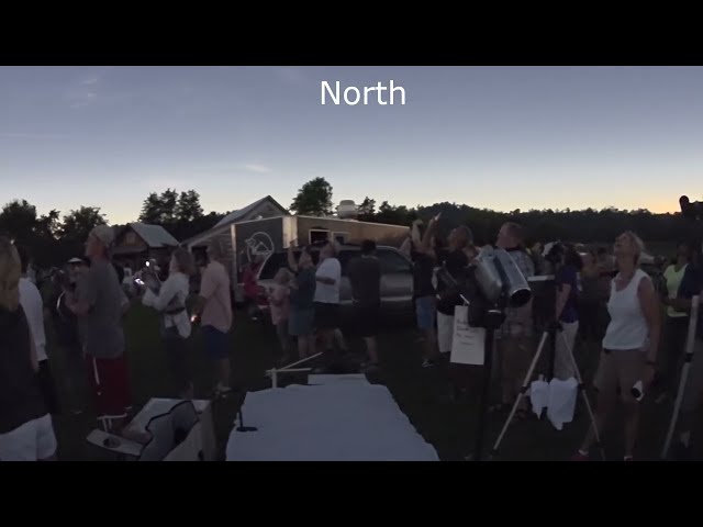 Solar Eclipse 360° Colored Horizon During Totality In 60 Seconds