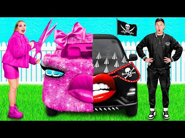 Pink Car vs Black Car Challenge | Prank Wars by DuKoDu Challenge