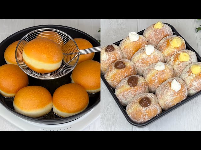 How To Make The Best Trending Milky Doughnuts + 3 Filling Recipe