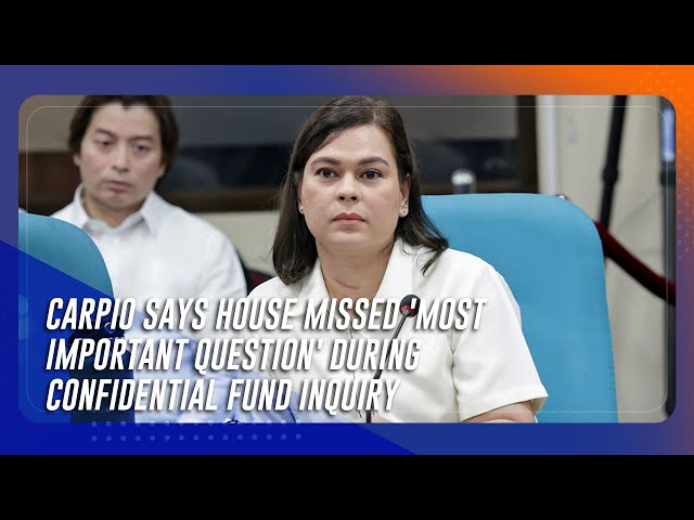 Carpio says House missed ‘most important question’ during confidential fund inquiry