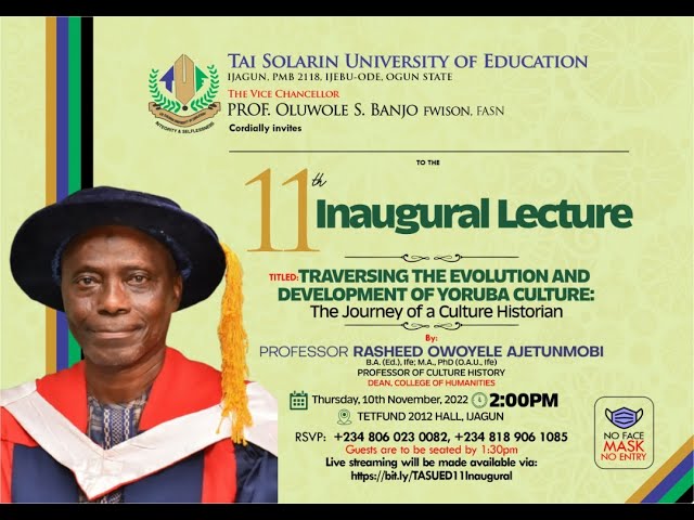 11TH INAGURAL LECTURE - PROF.  AJETUNMOBI