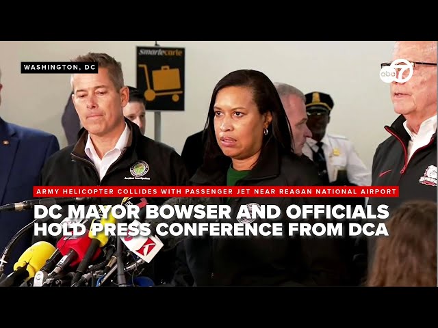 DC Mayor Bowser and officials hold press conference from DCA