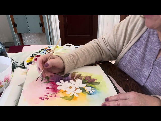 Blending colors/watercolor tips and techniques for a stunning floral 🖌️🎨