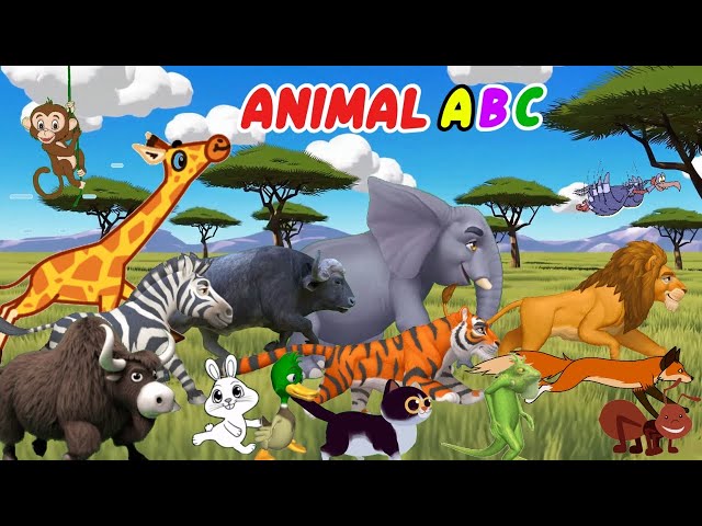 Animal ABC Song B0213 | Alphabet Animals Nursery Rhymes For Toddlers