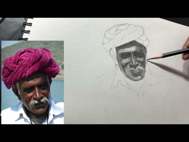 Old man sketching tutorials | freehand drawing tutorials | #drawing