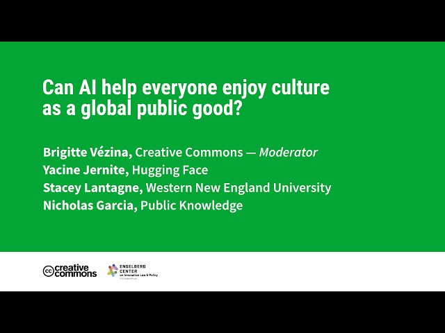 Panel: Can AI help everyone enjoy culture as a global public good?