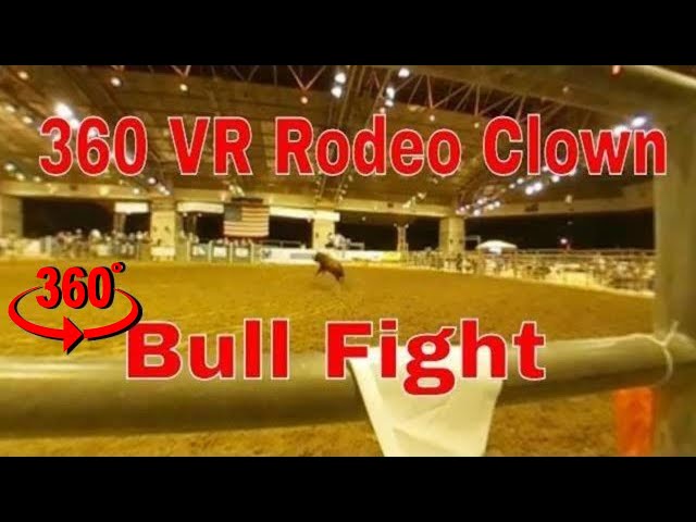 360VR - RODEO CLOWN - BULL FIGHT - 4K