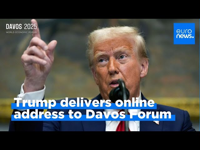 WATCH LIVE: Donald Trump delivers online address to Davos Forum