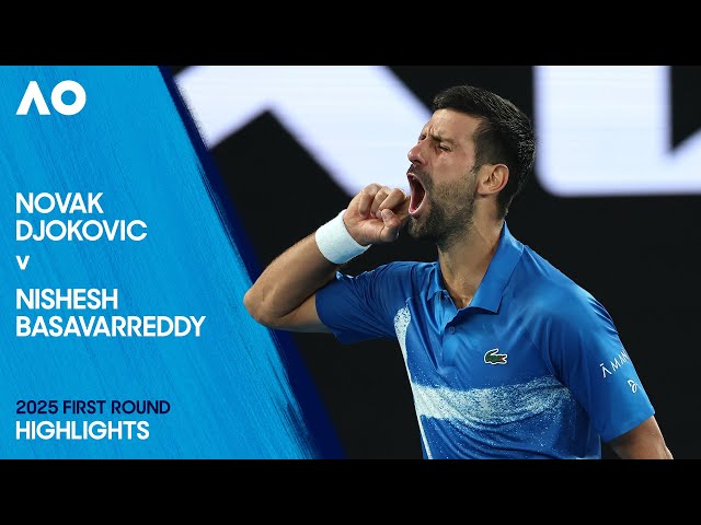 Novak Djokovic v Nishesh Basavareddy Highlights | Australian Open 2025 First Round