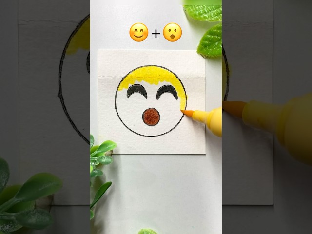 Creative emoji painting for beginners #art #painting #shorts