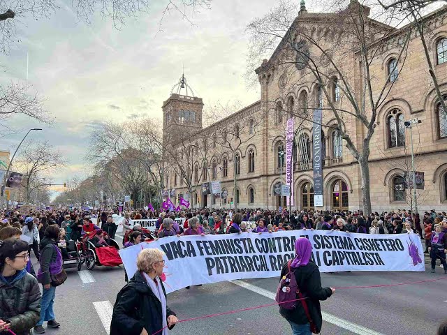 La manifestació del 8-M a Barcelona