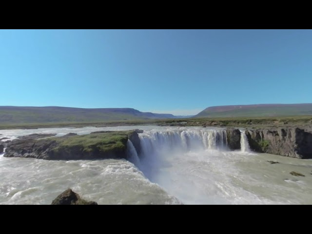 Godafoss Waterfall, Iceland, in immersive Virtual Reality 180VR