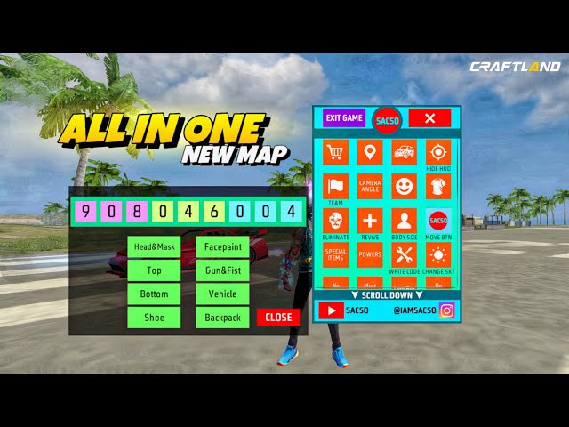 All In One Working Map | Freefire Craftland