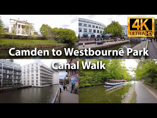 LONDON | Regent's Canal Camden to Westbourne Park Walk | UHD 4K | 3D 360° binaural audio 🎧