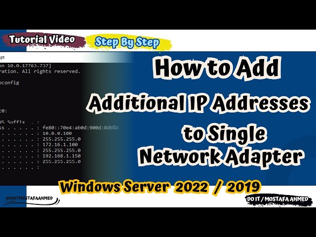 Add Additional IP Addresses to The Same NetWork Adapter | Windows Server 2019 / 2022