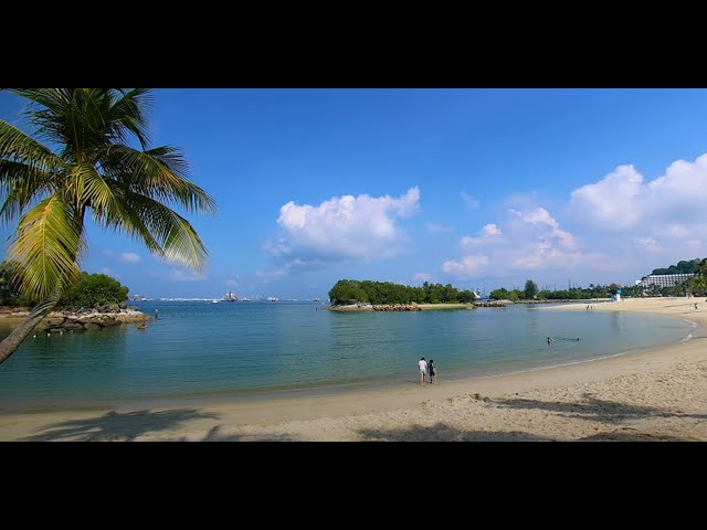 GOLDEN BEACHES IN SINGAPORE Sentosa Island Resorts World 8K/4K VR180 3D (Travel Videos/ASMR/Music)