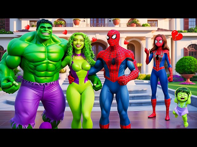 Hulk x Spider Man Love or Jail in Granny House | Funny Horror Animation