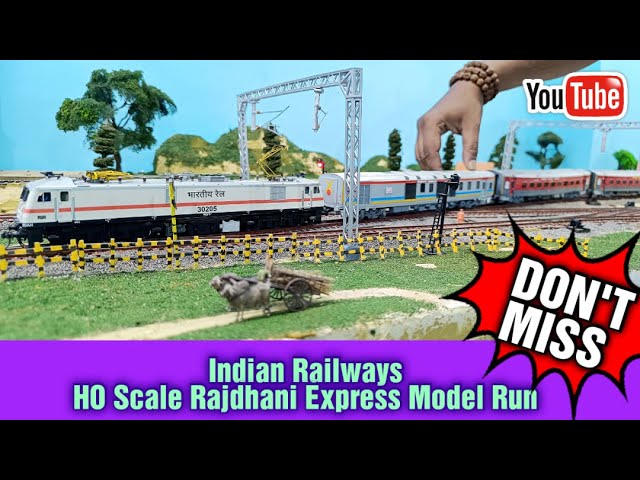 Indian Railways HO Scale Rajdhani Express Model Train | Indian Model Train | WAP 7 | train video