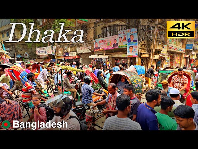 Dhaka Daytime Walk / Chaotic Old Dhaka / Bangladesh🇧🇩 / May 2024 / 4K HDR