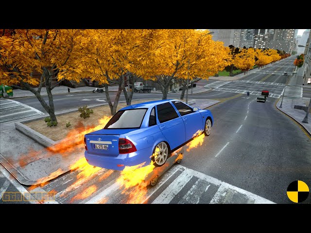 GTA 4 CRASH TESTING REAL CAR 566