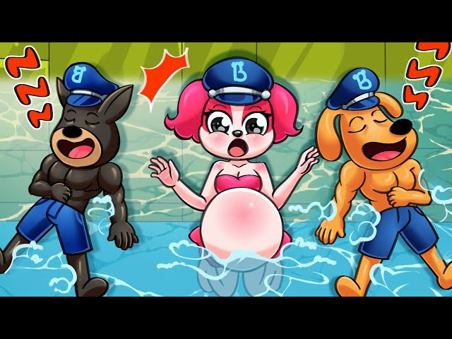 PAPILLON IS PREGNANT?! Labrador and Dobie Have No Idea! Sheriff Labrador Animation