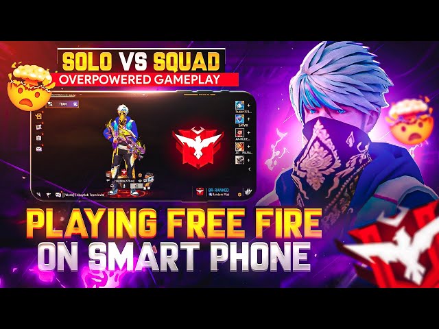 SOLO VS SQUAD GAMEPLAY ON MOBILE FOR FIRST TIME | GARENA FREE FIRE