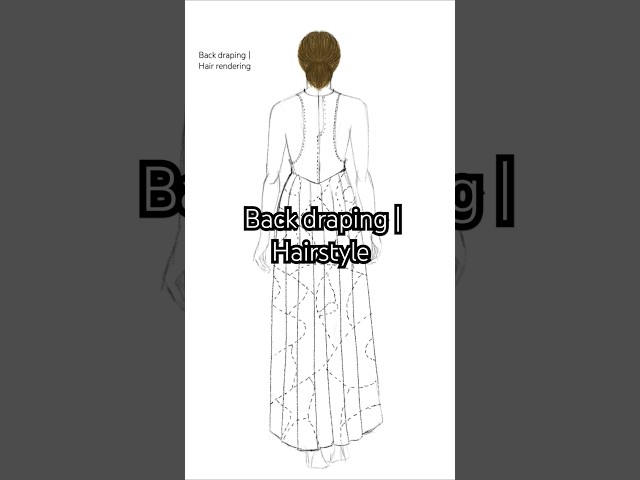 🪷(434) Technical fashion illustration | How to design dress#procreate #shorts #tutorial #art #yt