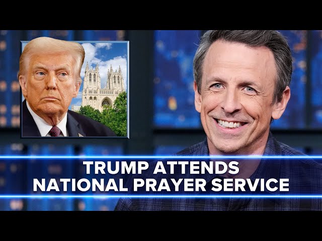 Trump Attends National Prayer Service at Washington National Cathedral