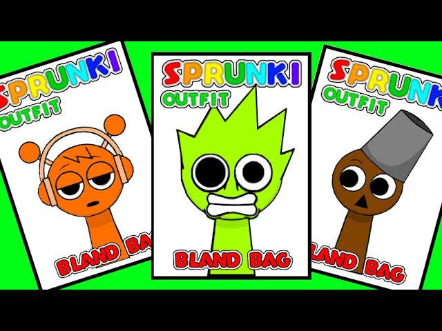 SPRUNKI Retake：LIME&ORAN&BRUD ASMR NEW SPRUNKI outfit #blindbag #papercraft #incrediboxsprunki