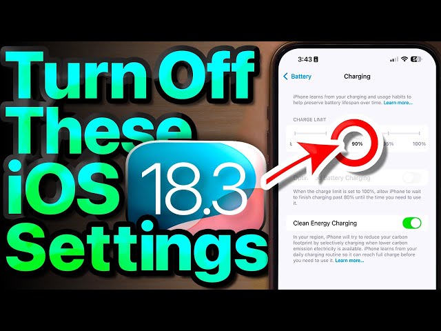 iOS 18.3 Settings To Turn OFF Now! (Important!)