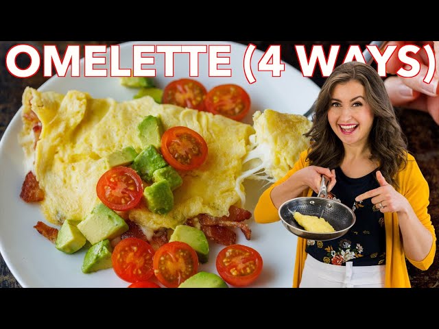 Easy Omelette Recipe (4 Ways)