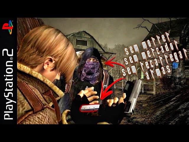 RESIDENT EVIL 4 NO PS2  SEM RECARREGAR SEM MERCADOR SEM MORR3R (2K60)