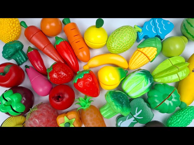 Satisfying Video | Cutting Plastic Mango Apple Grapes Paprika | Fruits and Vegetables ASMR