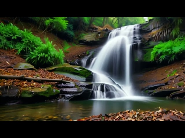 Relaxing Music with Waterfall Sounds 🥬 Stress Relief • Relieve Depression