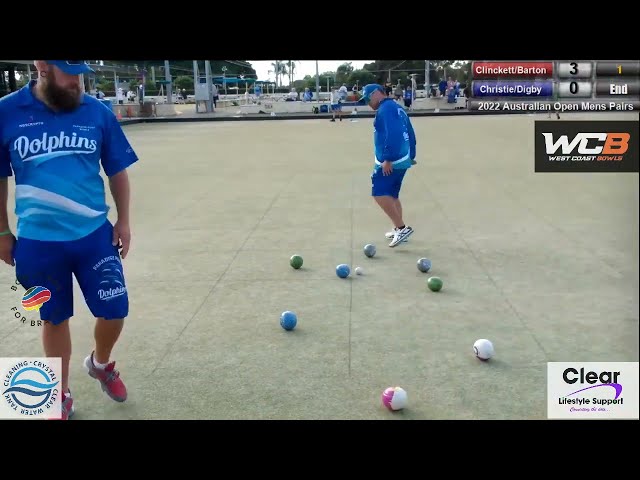 Australian Open 2022 Men Pairs match Clinckett/Barton vs Christie/Digby