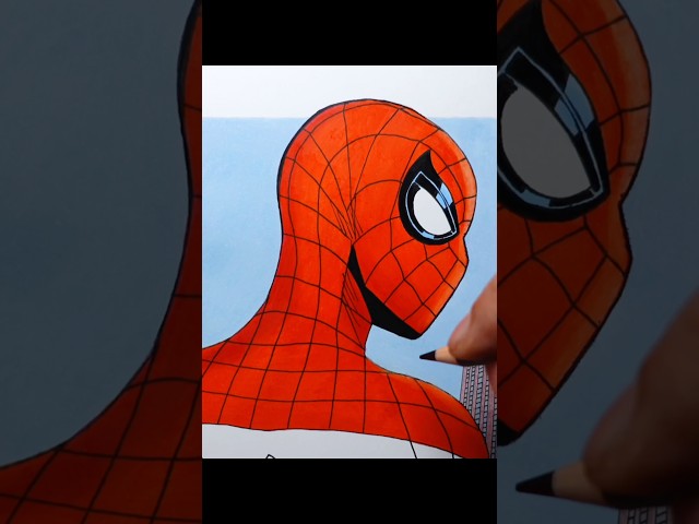 Drawing Your Friendly Neighbourhood Spider-Man 🕷️ #artology #spiderman #art