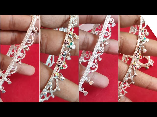 Latest Silver anklets designs with weight and price 2021/daily wear silver anklets