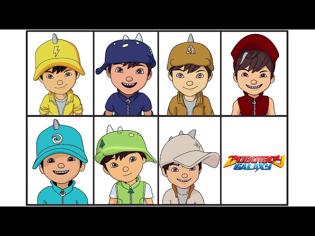 Cara Menggambar All Elemental Boboiboy Tingkat 1 | Boboiboy Galaxy