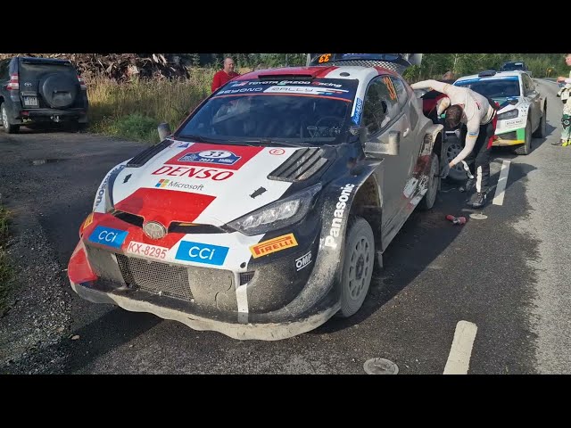 WRC Rally Finland Evans and Martin prepares for the last Saturday stage ss18