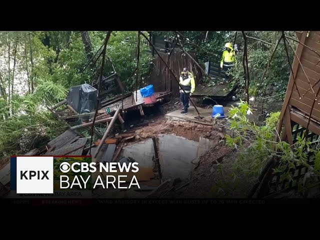 Forestville home collapses into Russian River after mudslide