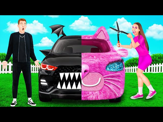 Pink Car vs Black Car Challenge | Funny Situations and Fails by TeenTeam Challenge