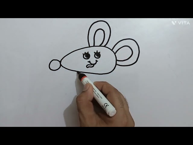 easy cute mouse 🐀 drawing