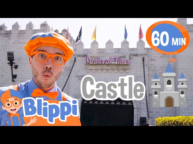 Blippi Get Knighted at a Castle! | 1 HR | Moonbug Kids - Fun Stories and Colors