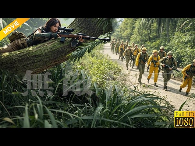 Japanese soldiers escorting prisoners of war, but are ambushed by female soldiers and wiped out.