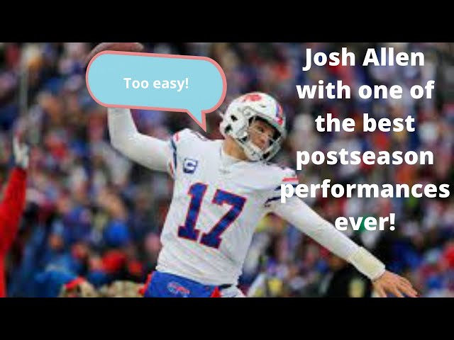 Josh Allen has a never-been-done before performance in playoff victory over the Patriots