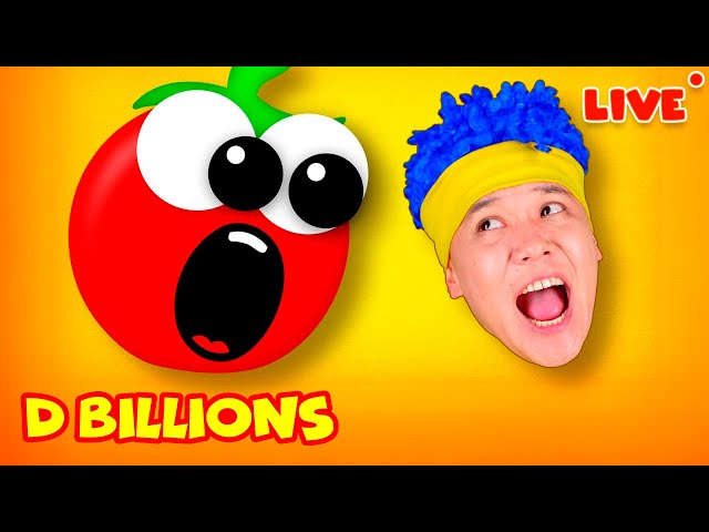 LIVE - D Billions Healthy Fruits & Vegetables | Om Nom, Yummy Yum!, Sweet Apple with New Heroes