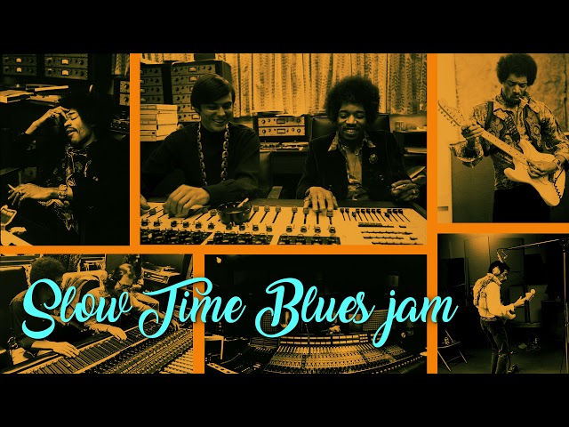 Jimi Hendrix - Slow Time Blues backing track in F# (standard tuning) - 70 BPM